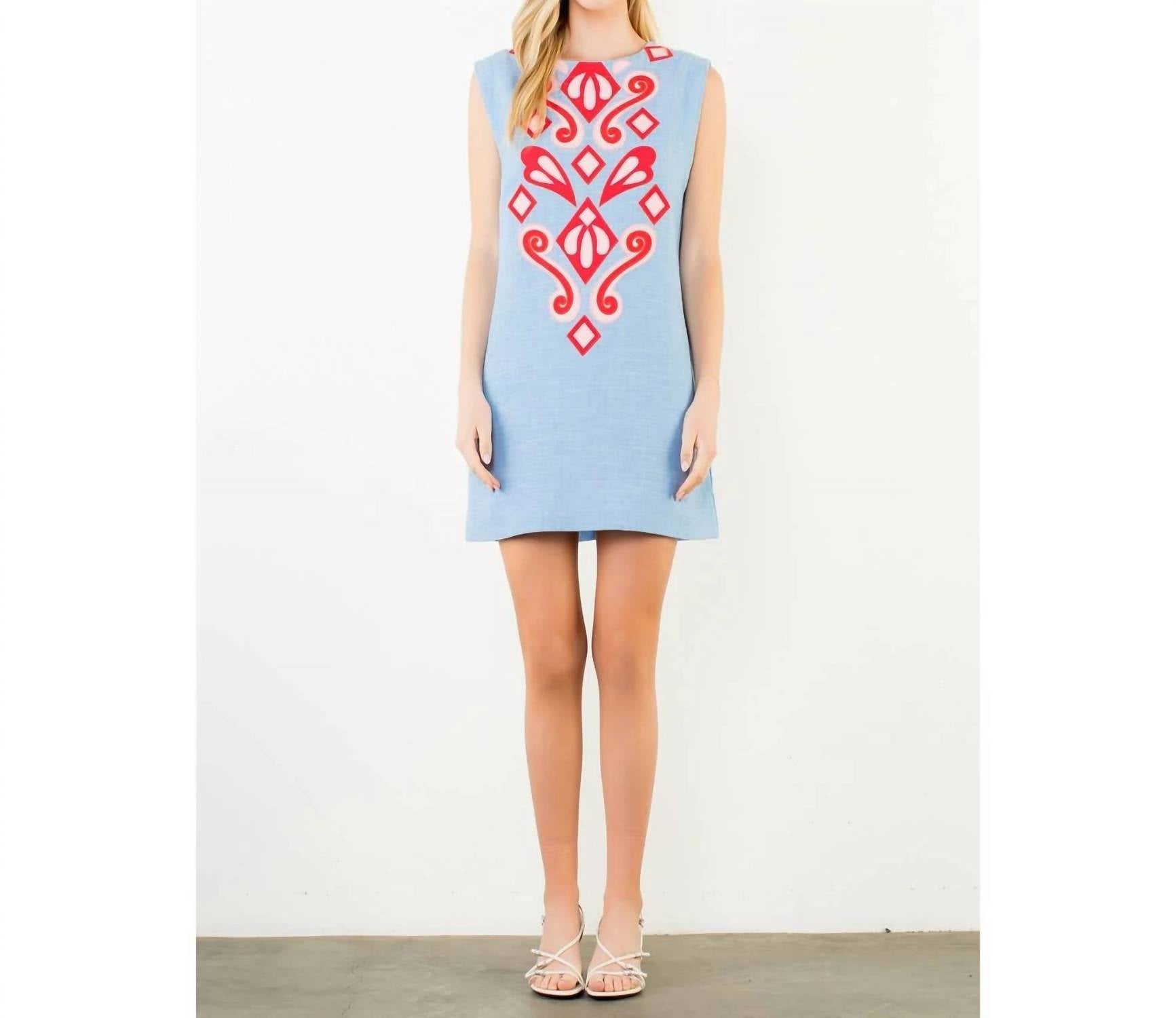 Thml - Allie Sleeveless Embroidery Detail Mini Dress