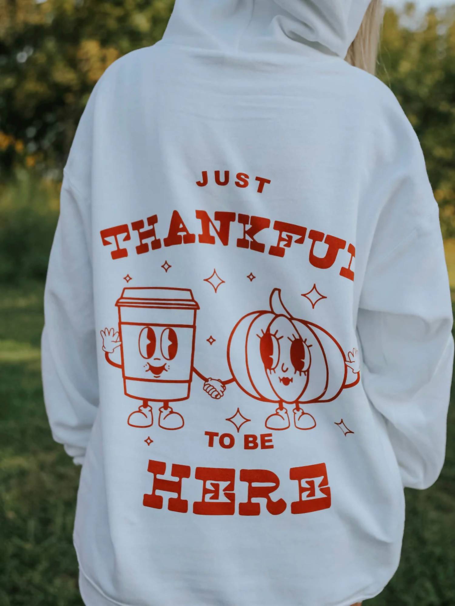 Friday + Saturday - Thankful To Be Here Graphic Hoodie