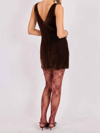 Sadie & Sage Midnight Oil Boatneck Dress in chocolate - women's dress - alternate view