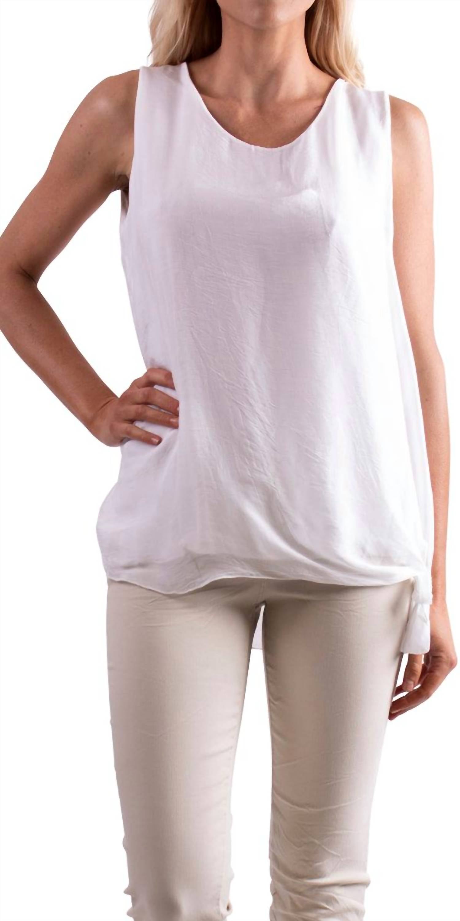 Gigi Moda - Paola Scoop Neck Silk Tank Top