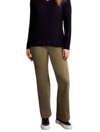 Tribal - Long Sleeve V-neck Top With Side Slits