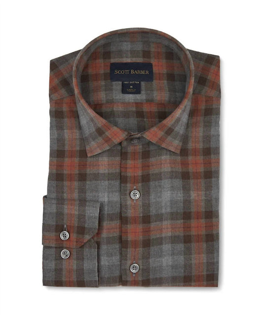 Scott Barber - Men's Washed Melange Country Plaid Shirt