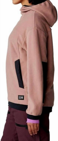 Mountain Hardwear Powder Maven Fleece Pullover Hoody in smokyquartz - women's top - alternate view