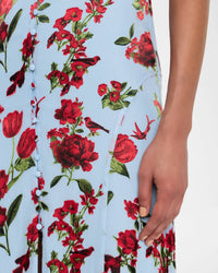 Alice + Olivia - Tara Short Sleeve Ruffle Maxi Dress