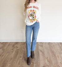 DAZE Kea Dark Raw Hem Crop Bell Jeans in blue - women's jeans - alternate view