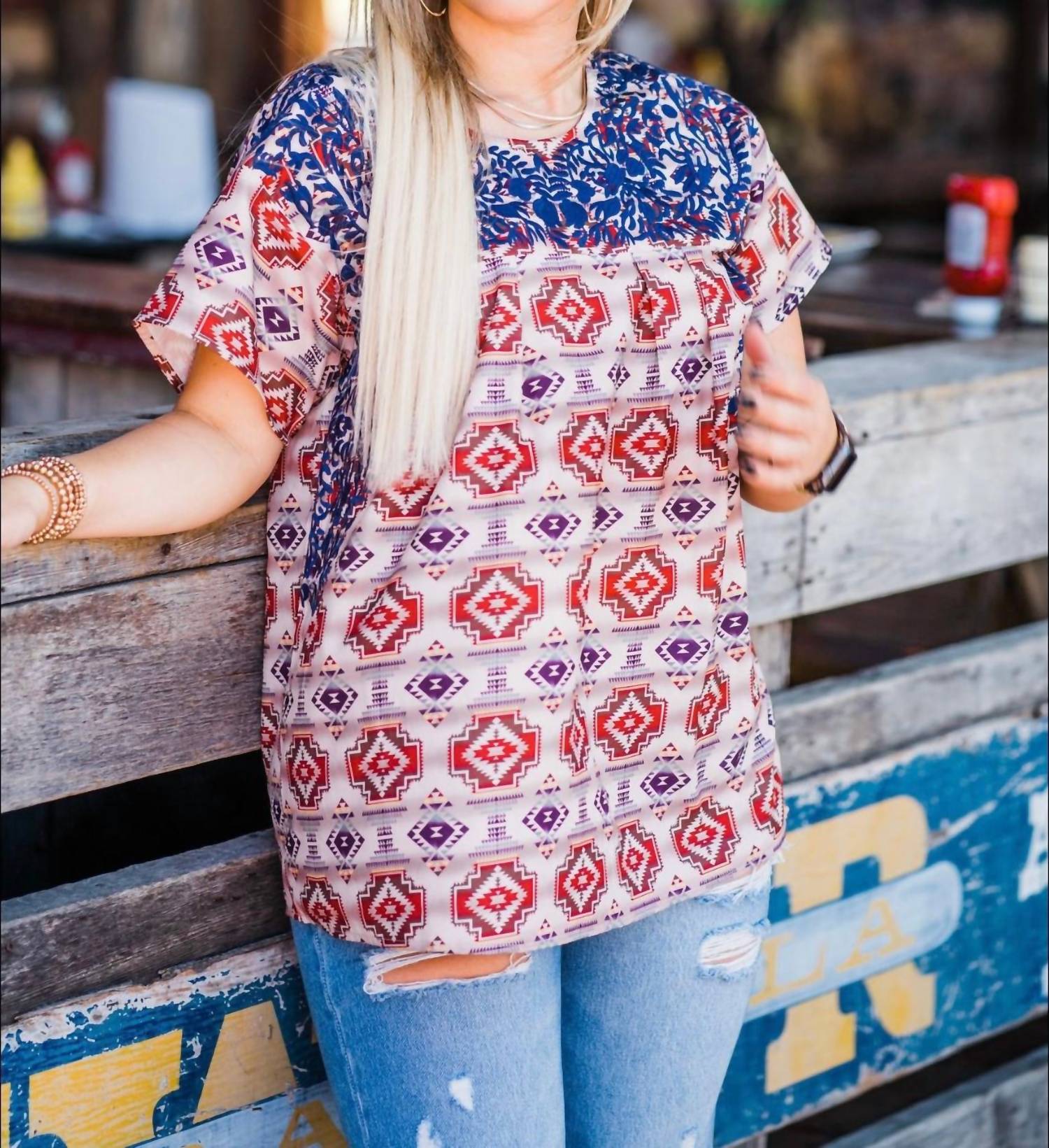 Layerz Clothing - Phoenix Patterned Top