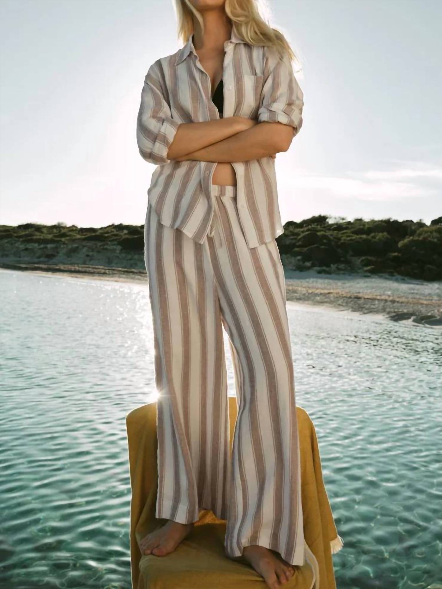 Z Supply - Perfect Linen Striped Pants