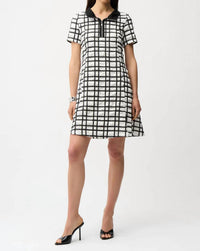 Joseph Ribkoff - Plaid Mini A-line Dress