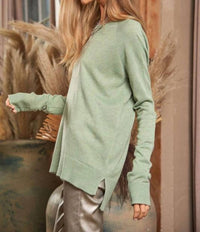 Davi & Dani - Solid Comfort Knit Top