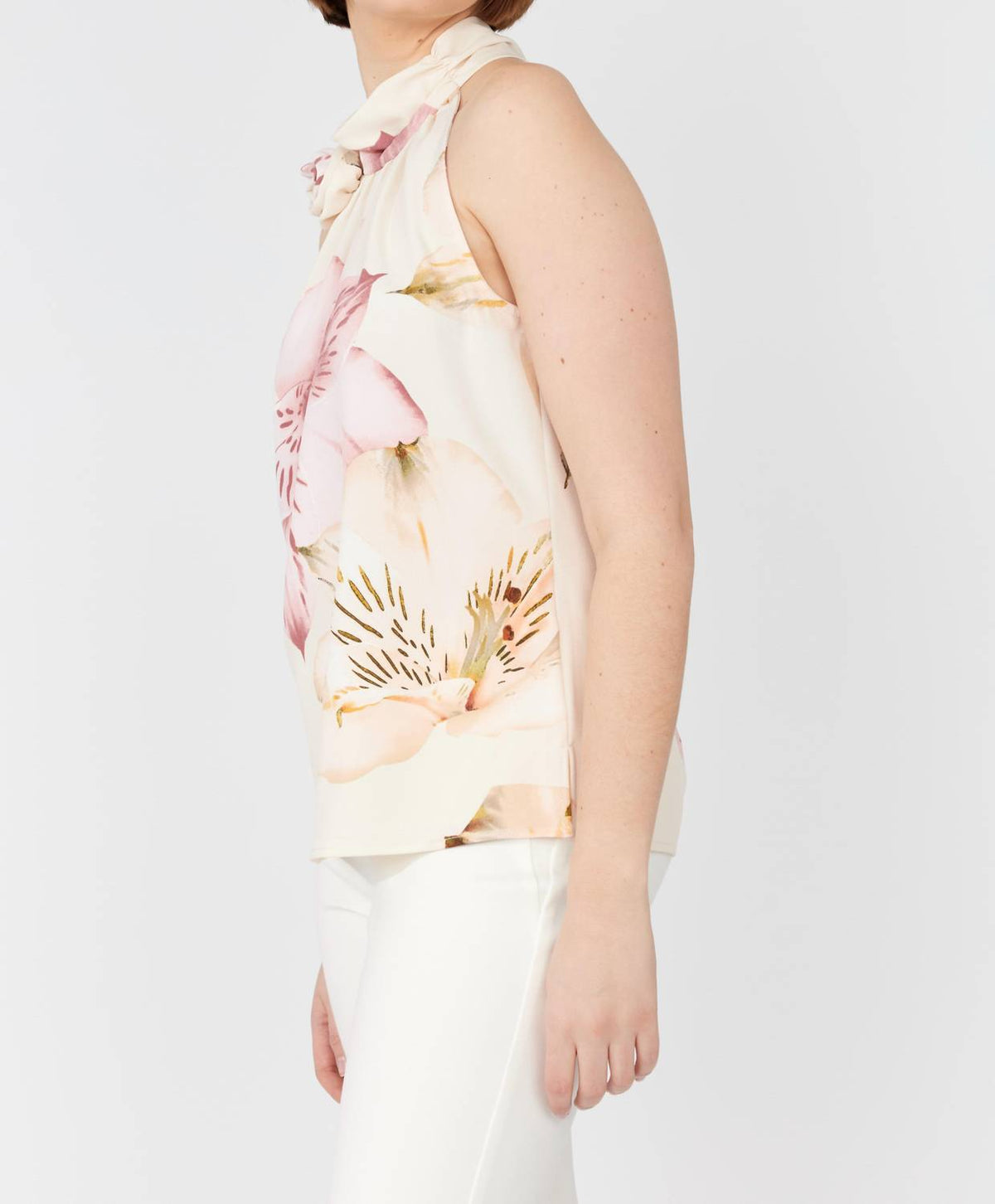 Frank Lyman - Floral Sleeveless Halter Top