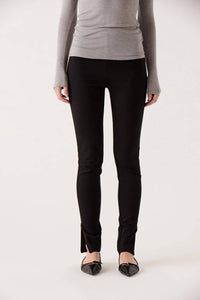 Sophie Rue Side Slit Ponti Leggings in black - women's pants