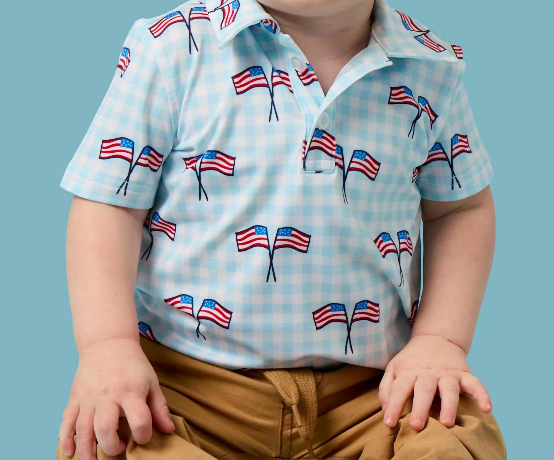 Rufflebutts - Boy's Patriotic Performance Polo