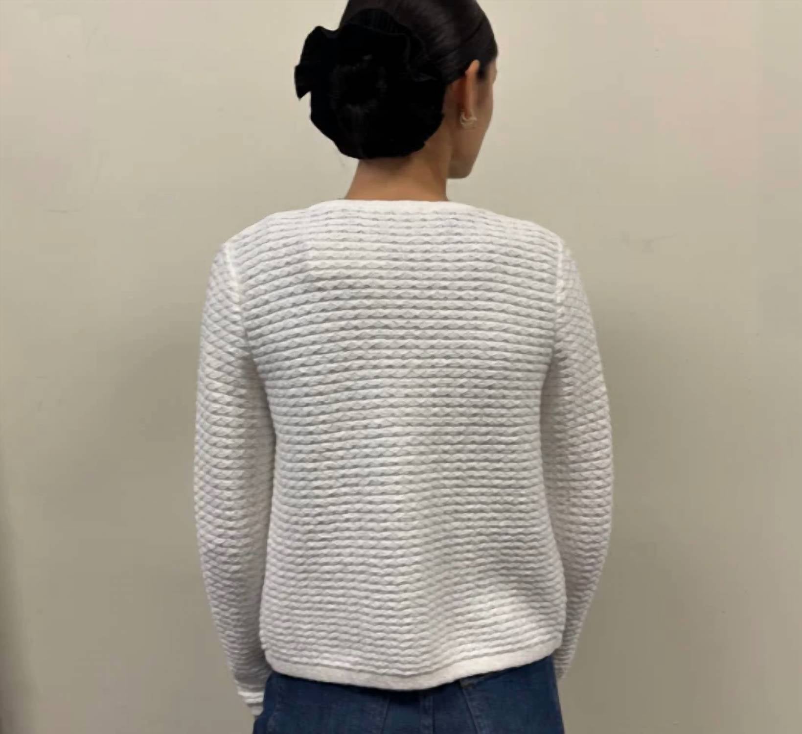 Elliott Lauren - Button Front Textured Cardigan