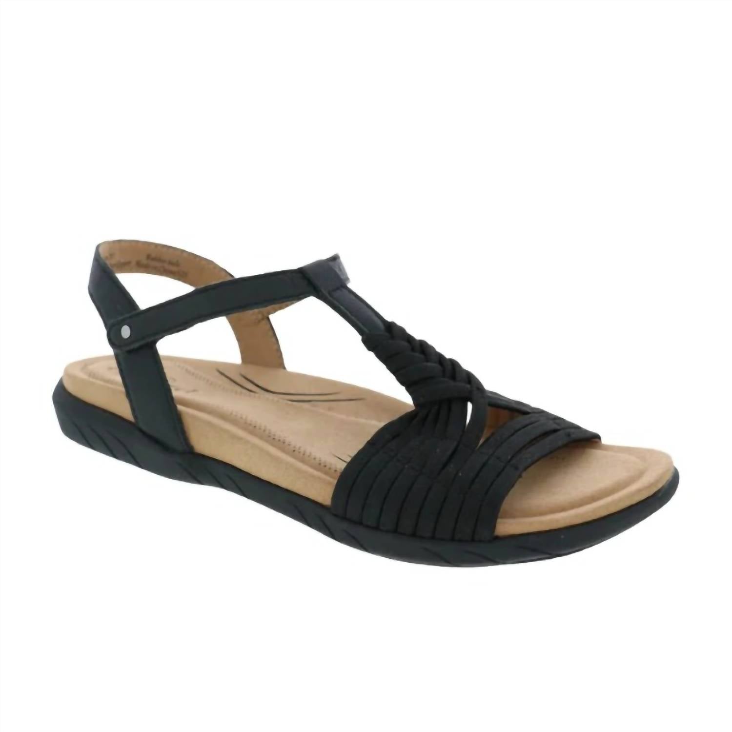 Biza - Women's Kate Leather Stretch T-strap Sandal