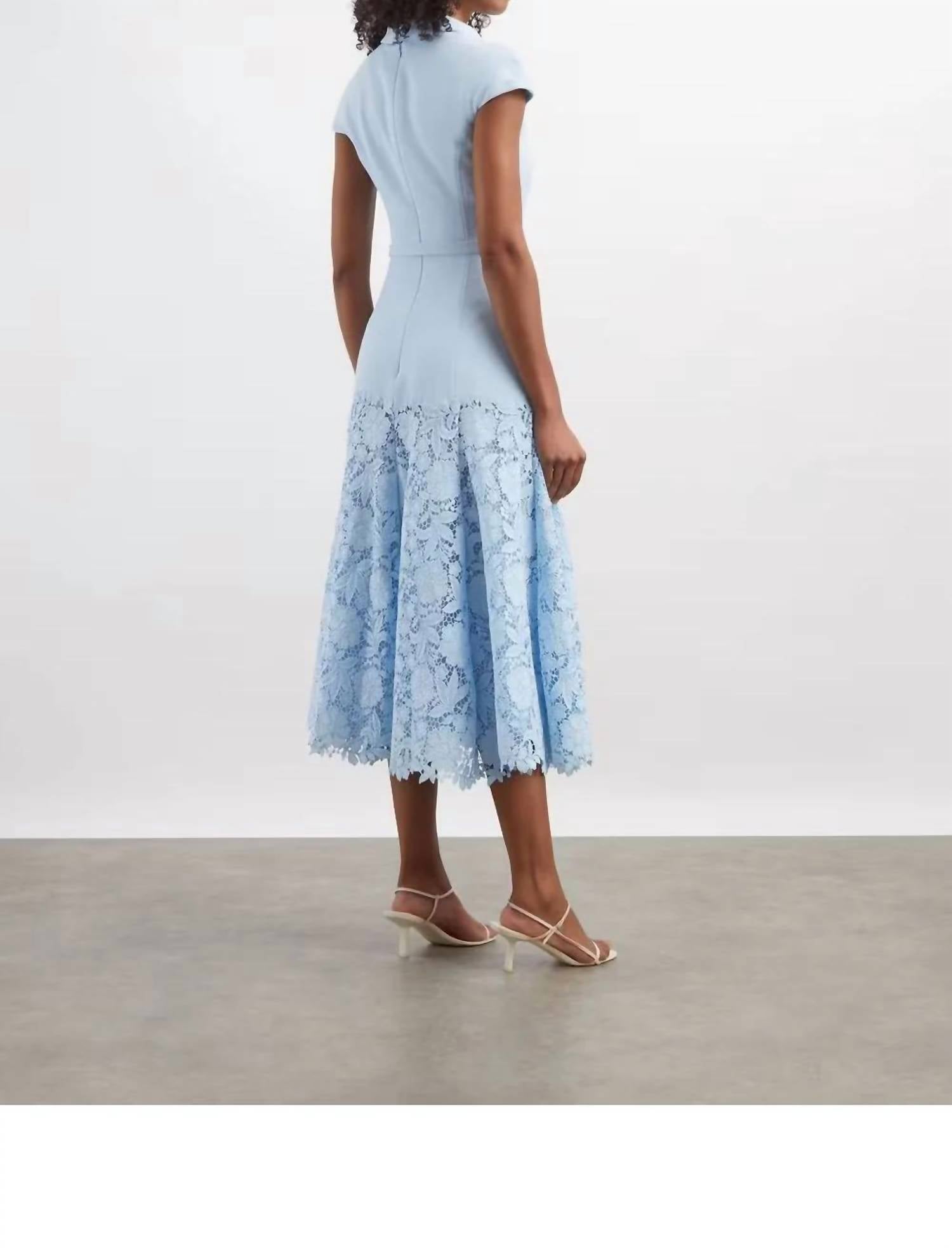 Self-Portrait - Crepe Lace Midi Dress