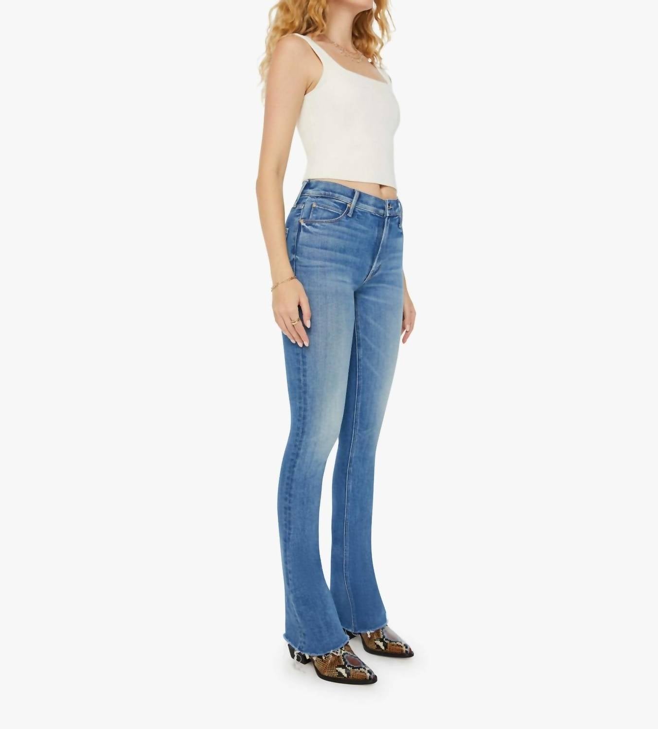 Mother - Runaway Fray Mid-rise Flare