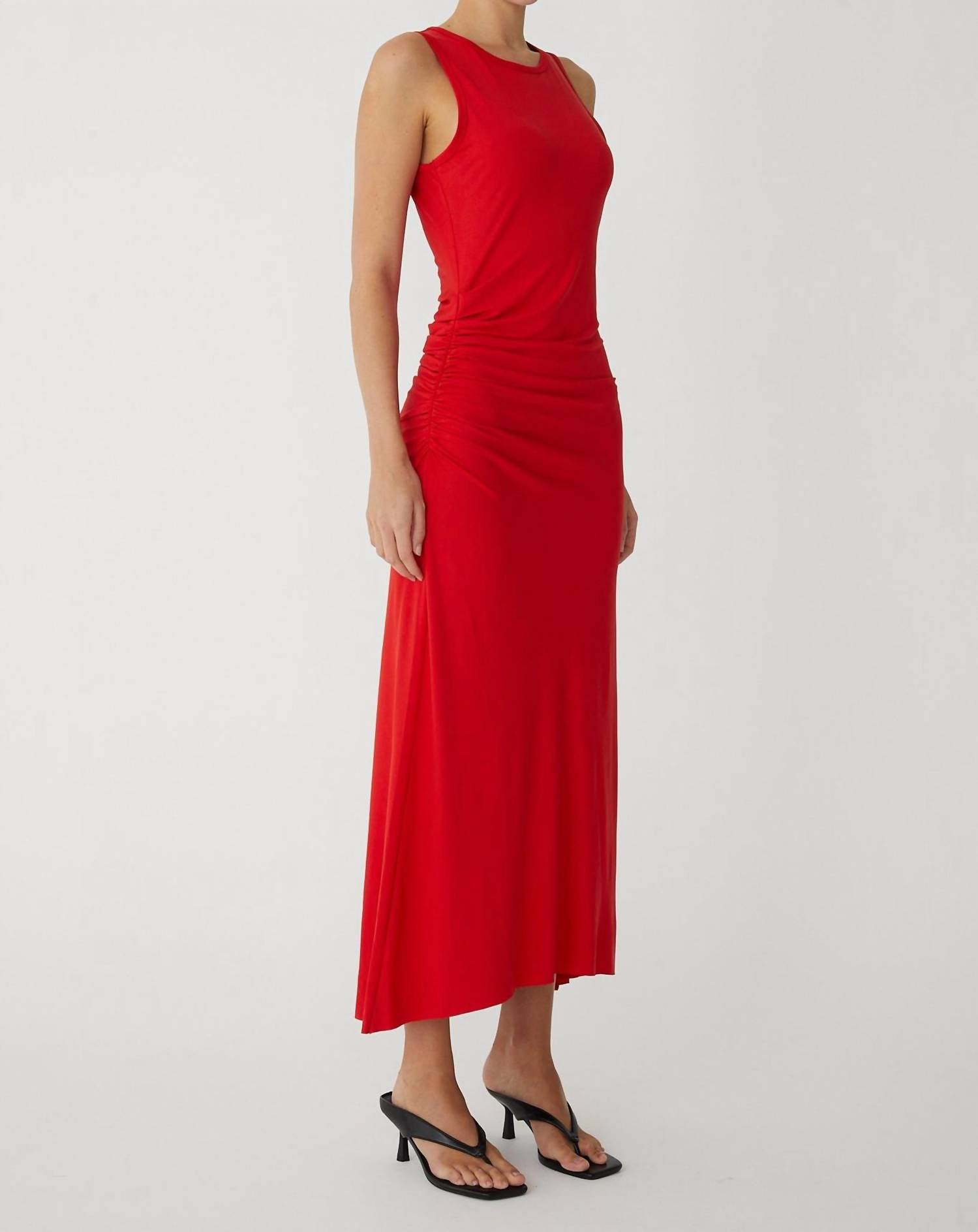 js71 Baria Dress in red - women's dress - detail view