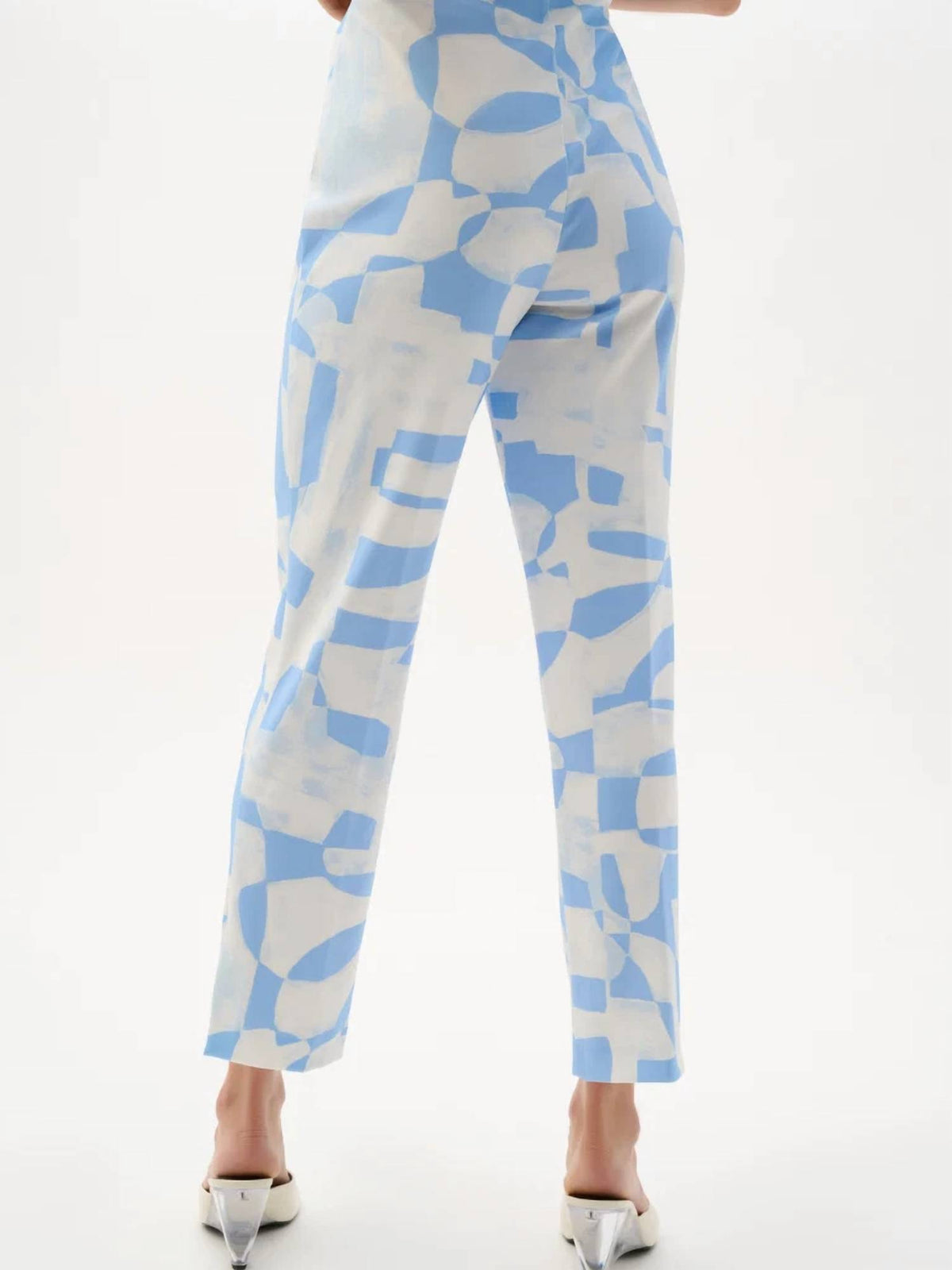 Joseph Ribkoff - Silky Knit Geometric Print Straight Leg Pull-on Pants