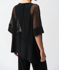 Joseph Ribkoff - Mesh and Silky Knit Cocoon Top