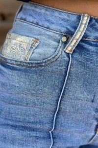 Sterling Kreek - Embroidered Cuffed Jeans