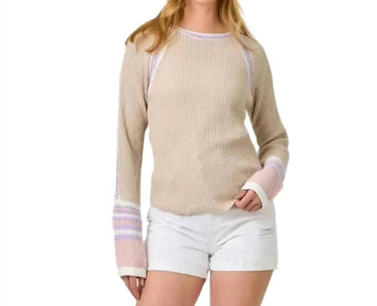 Mystree - Raglan Sleeve Trim Detail Sweater