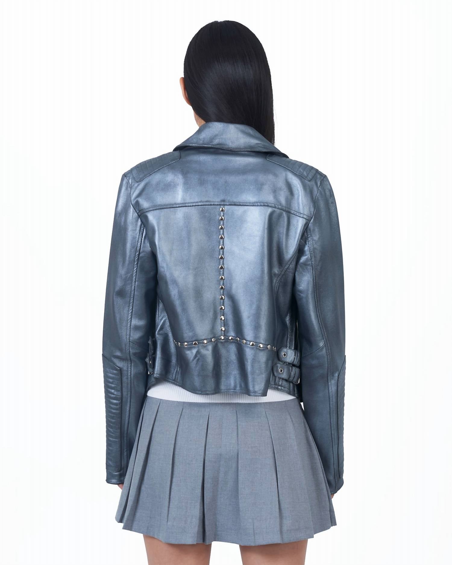 Jkt Nyc - Harley Metallic Leather Jacket