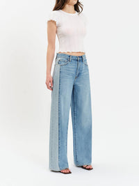 DAZE Wanderer Palazzo Jean in coasting - women's jeans - alternate view