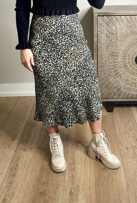 DRESS FORUM Wild Thoughts Midi Skirt in animal print - women's skirt