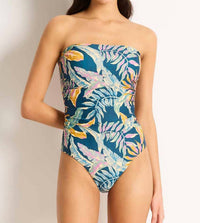 Monte & Lou - Huahine Ruched Bandeau One Piece