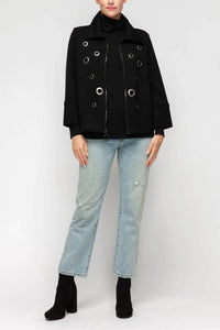 Ic Collection - Grommet Detail Polyurethane Jacket