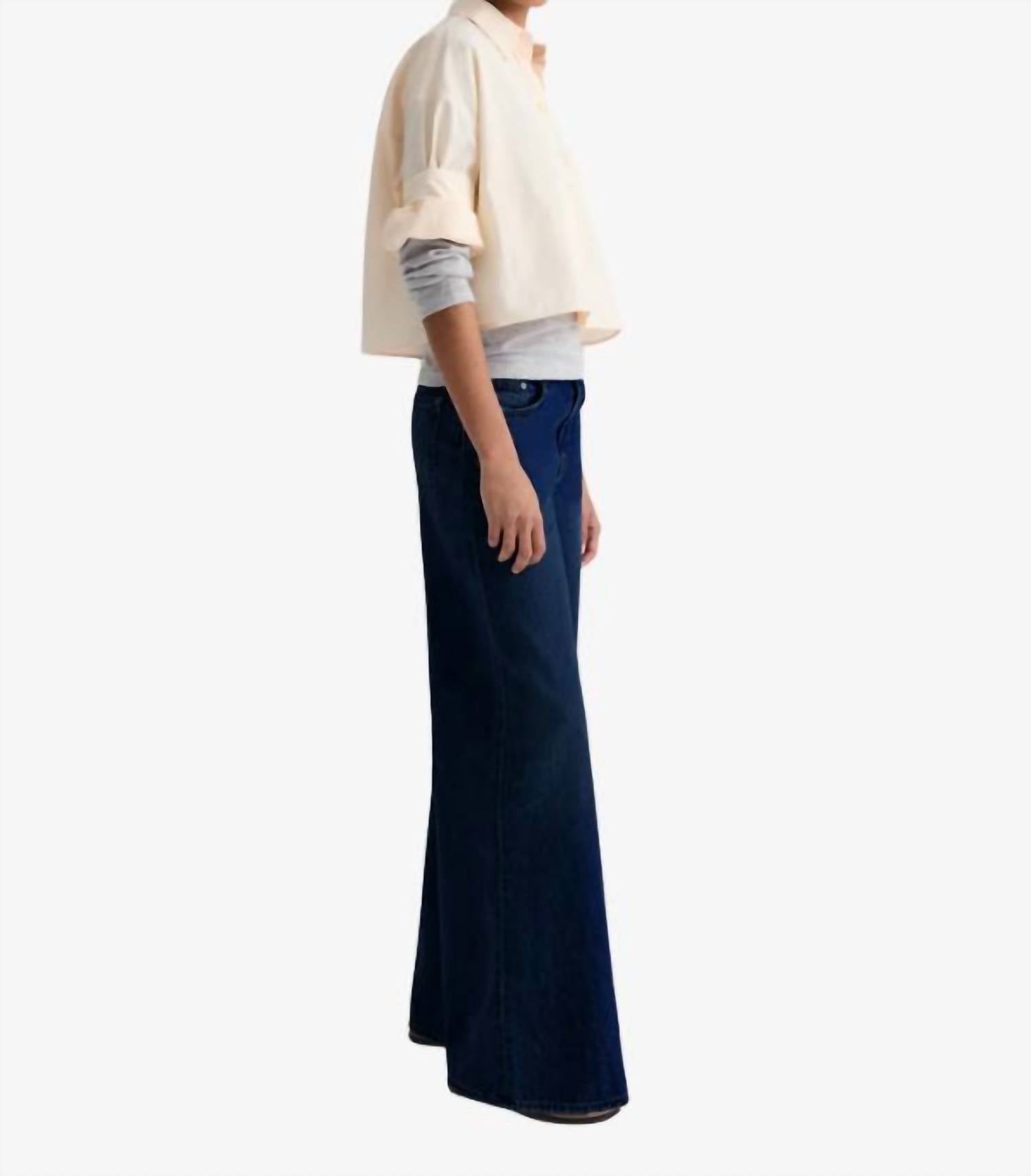 TWP Next Ex Shirt in creme de peche - women's blouse - alternate view