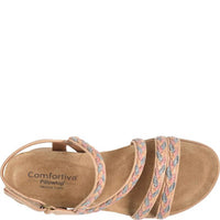 Comfortiva Women's Silvia Sport Sandal - Wide in new caramel multi - women's sandal - view 6