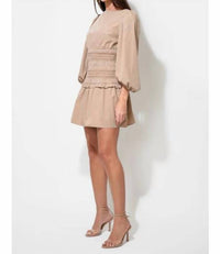 Adelyn Rae - Nola 3/4 Sleeve Smocked Mini Dress