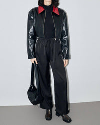 Fashion Brand Company - Plant Leather Cropped Jacket