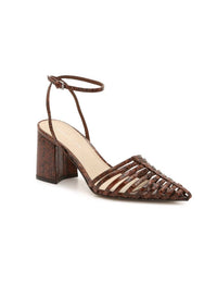 Marc Fisher - Women's Snake Pointed Chunky Heels Sandal