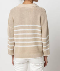Lilla P - Stripe Polo Sweater