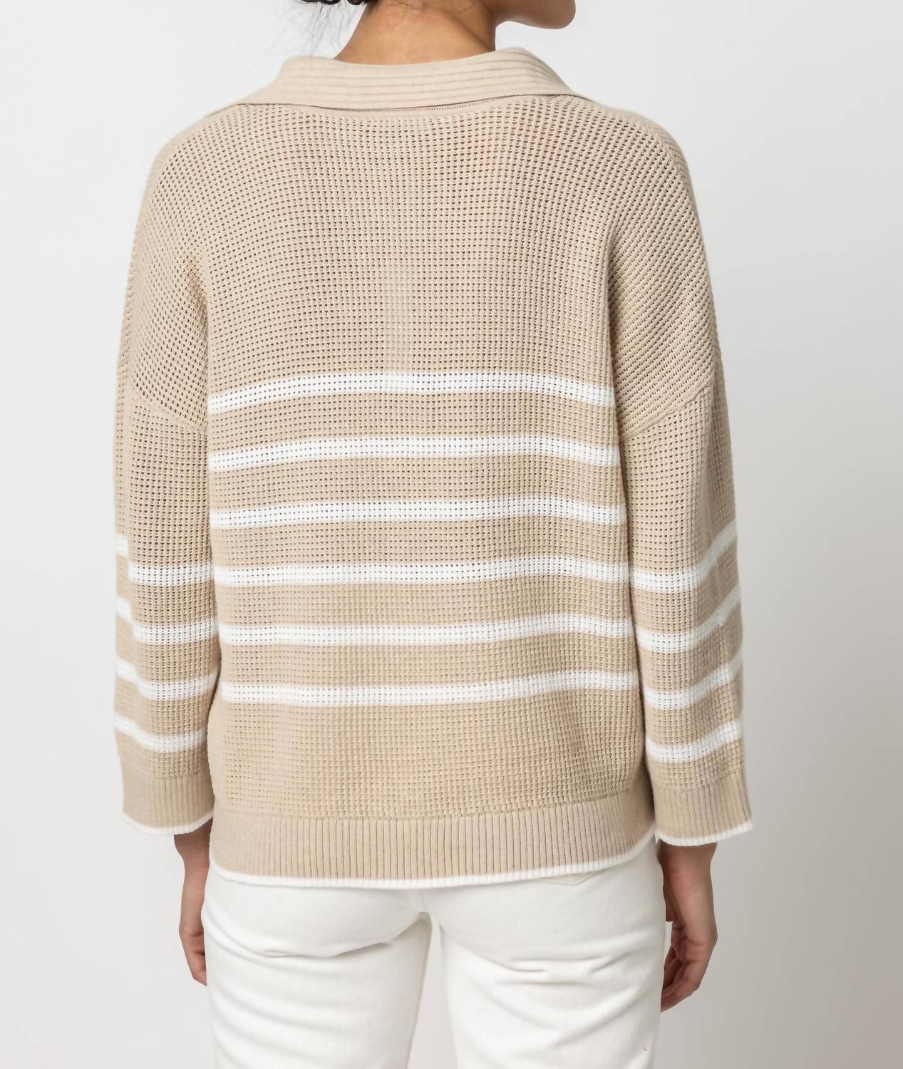Lilla P - Stripe Polo Sweater