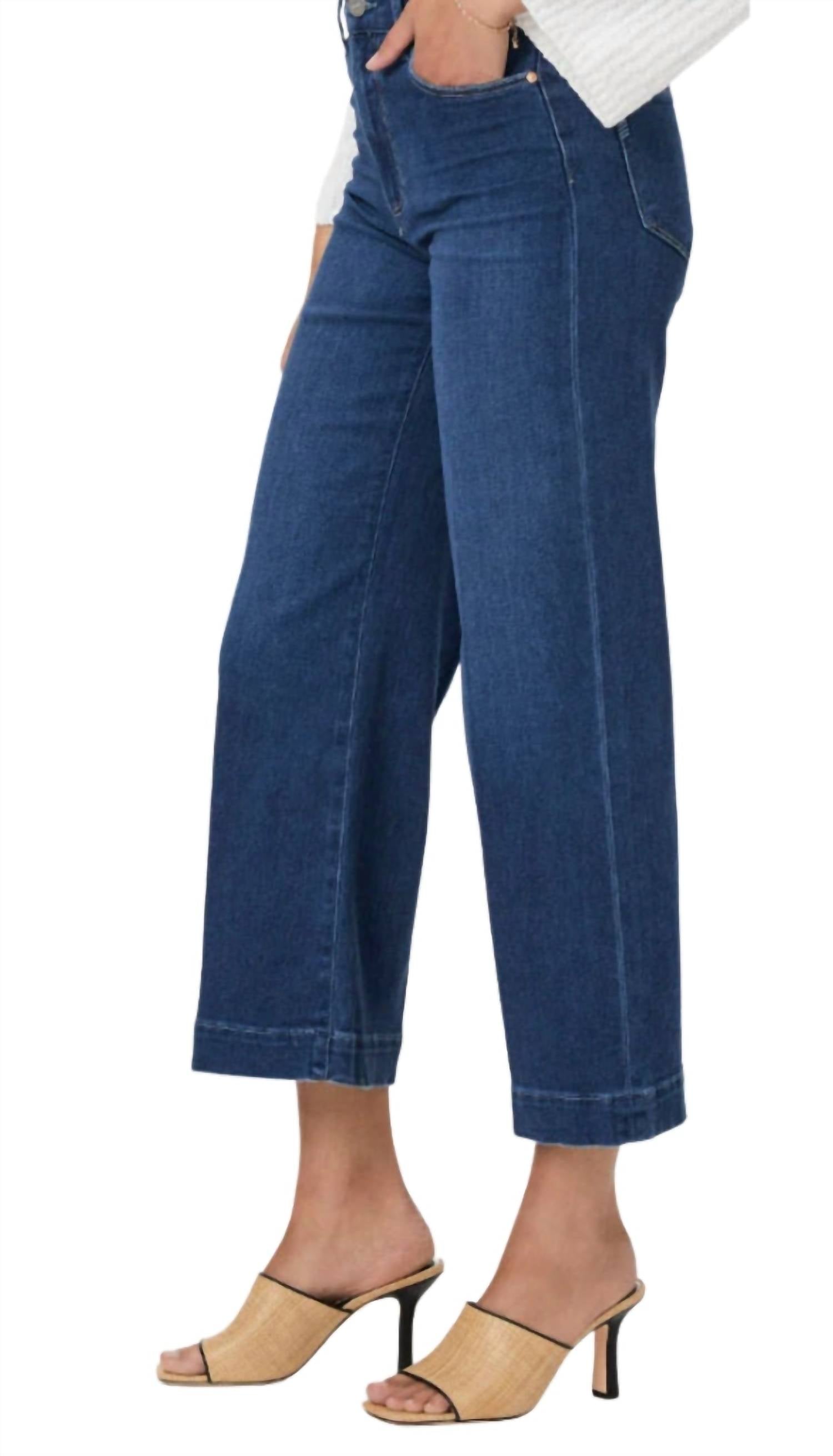 Paige - Anessa Ankle Wide Leg Jeans