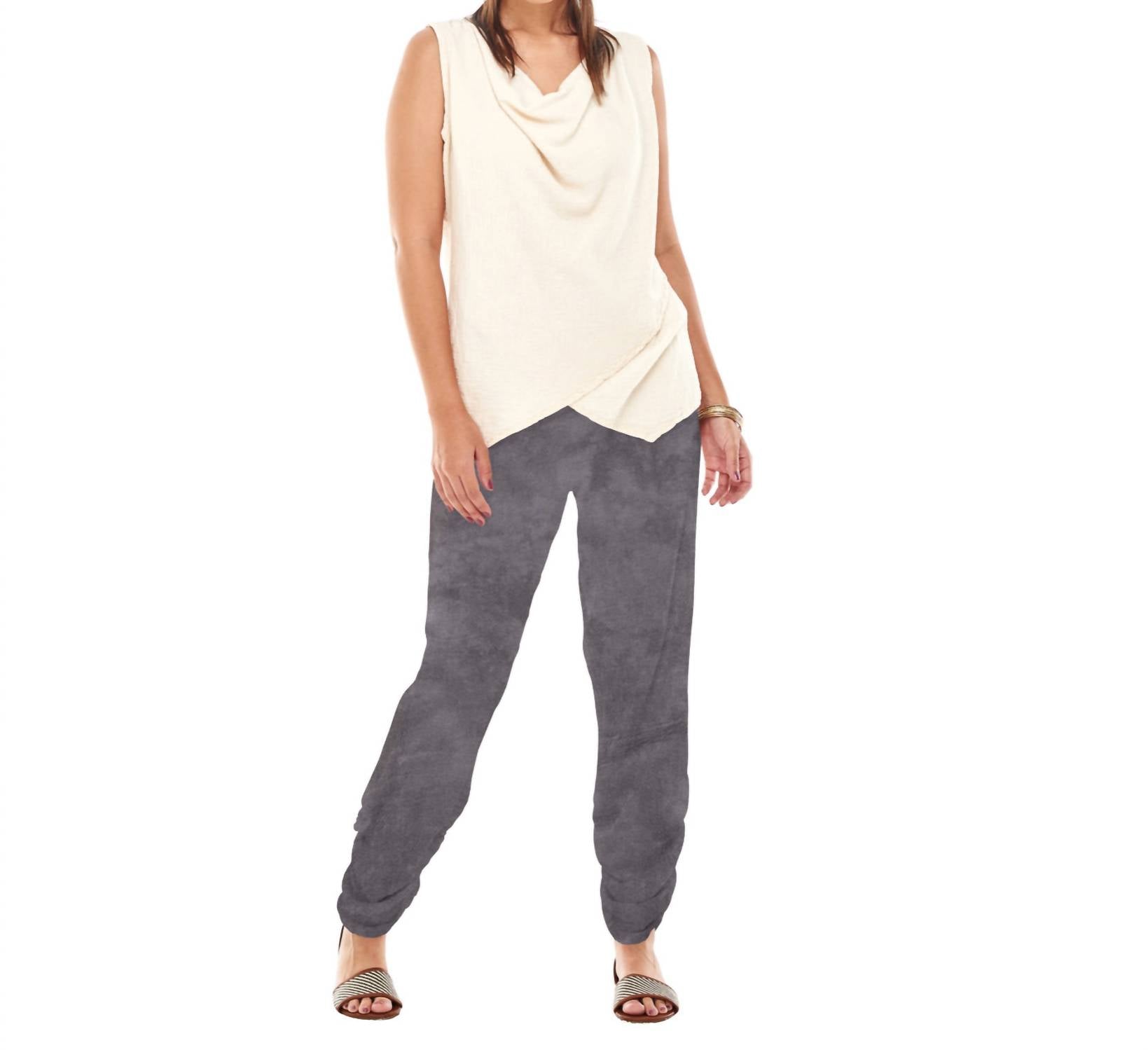 Oh My Gauze! Essie Pant in washed black - women's pants