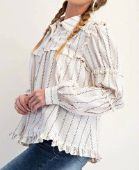 Easel - Textured Woven Button Down Shirt