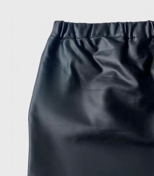 Little Olin - Girl's Faux Leather Skirt