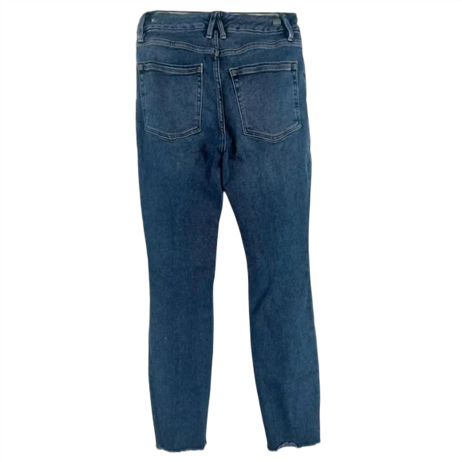 Good American - Women's Skinny Distressed Mid Rise Jeans