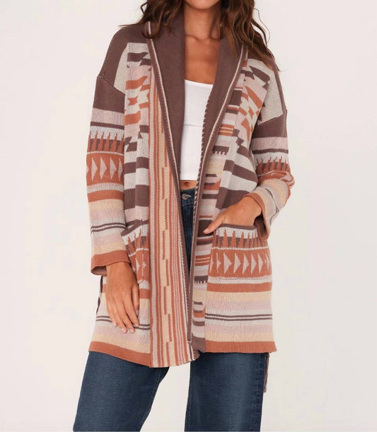 Lovestitch - Sierra Sunset Jacquard Wrap Cardigan