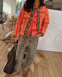 Never Fully Dressed - Leopard Barrel Jeans