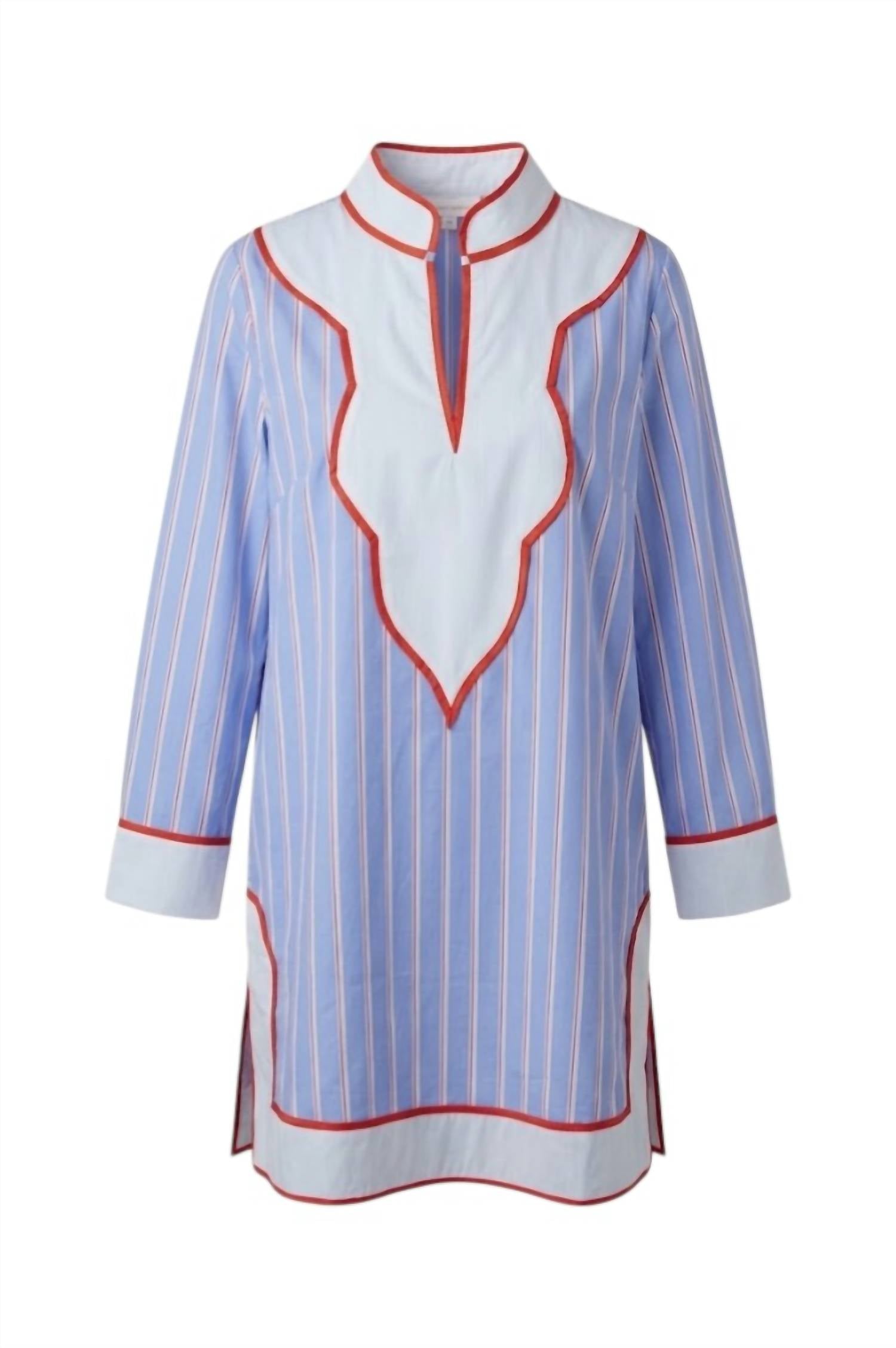 Thml - Women's Long Sleeve Striped V-neck Dress