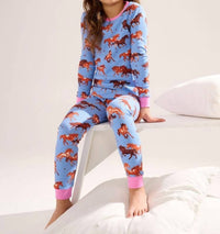 Hatley - Tinsel Horses Cotton Pajama Set