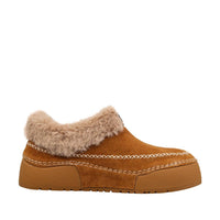 Antelope Women's Shearling Lined Moccasin Slippers in cognac - women's shoe - alternate view