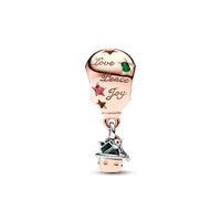 Pandora - Women's Two-tone Santa Claus In Hot Air Balloon Charm