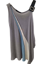Santiago Knits - Women's One Shoulder Buckle Strap Top