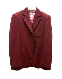 Cigar Men's Waffle Sport Coat in wine - men's jacket